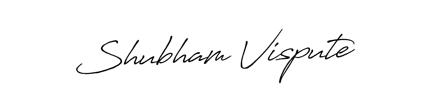 How to make Shubham Vispute name signature. Use Antro_Vectra_Bolder style for creating short signs online. This is the latest handwritten sign. Shubham Vispute signature style 7 images and pictures png