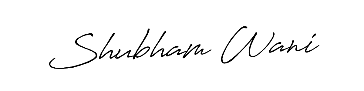 Similarly Antro_Vectra_Bolder is the best handwritten signature design. Signature creator online .You can use it as an online autograph creator for name Shubham Wani. Shubham Wani signature style 7 images and pictures png