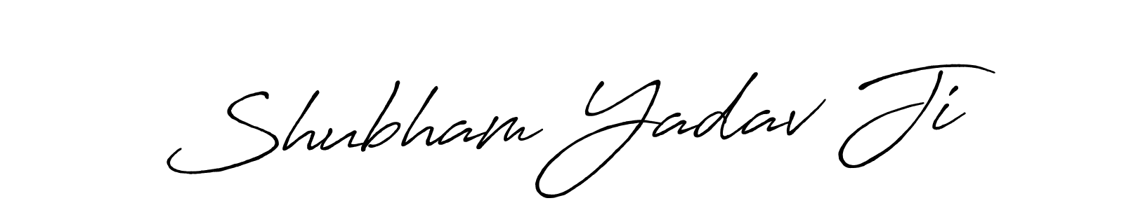 You should practise on your own different ways (Antro_Vectra_Bolder) to write your name (Shubham Yadav Ji) in signature. don't let someone else do it for you. Shubham Yadav Ji signature style 7 images and pictures png