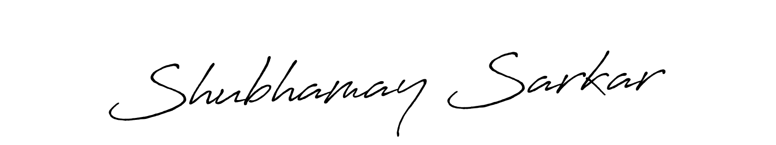 Create a beautiful signature design for name Shubhamay Sarkar. With this signature (Antro_Vectra_Bolder) fonts, you can make a handwritten signature for free. Shubhamay Sarkar signature style 7 images and pictures png