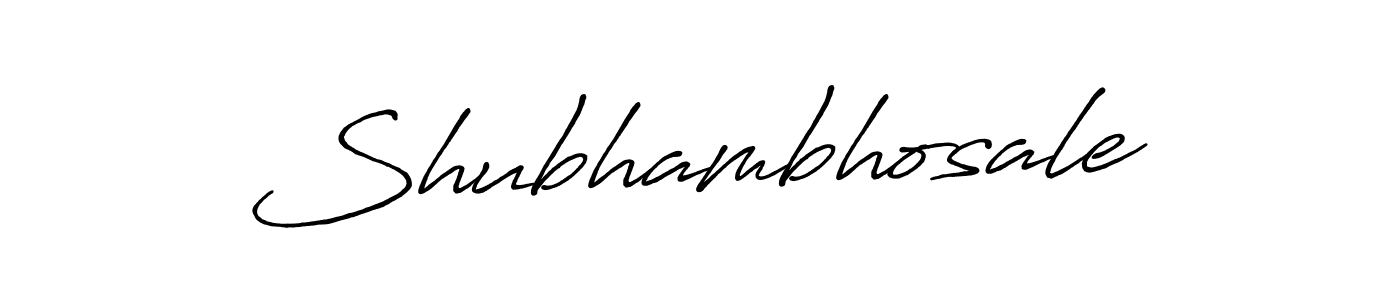 Create a beautiful signature design for name Shubhambhosale. With this signature (Antro_Vectra_Bolder) fonts, you can make a handwritten signature for free. Shubhambhosale signature style 7 images and pictures png