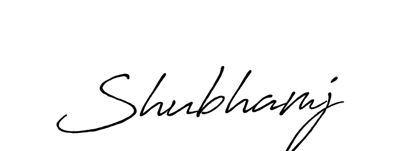 You should practise on your own different ways (Antro_Vectra_Bolder) to write your name (Shubhamj) in signature. don't let someone else do it for you. Shubhamj signature style 7 images and pictures png