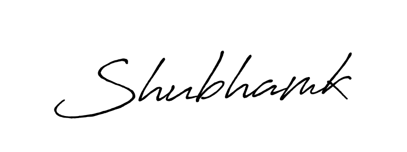 Make a beautiful signature design for name Shubhamk. With this signature (Antro_Vectra_Bolder) style, you can create a handwritten signature for free. Shubhamk signature style 7 images and pictures png