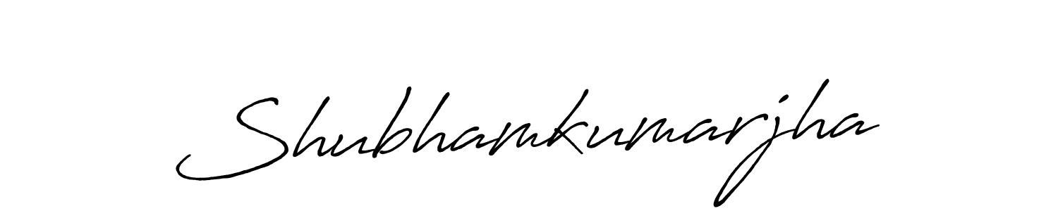 How to make Shubhamkumarjha name signature. Use Antro_Vectra_Bolder style for creating short signs online. This is the latest handwritten sign. Shubhamkumarjha signature style 7 images and pictures png