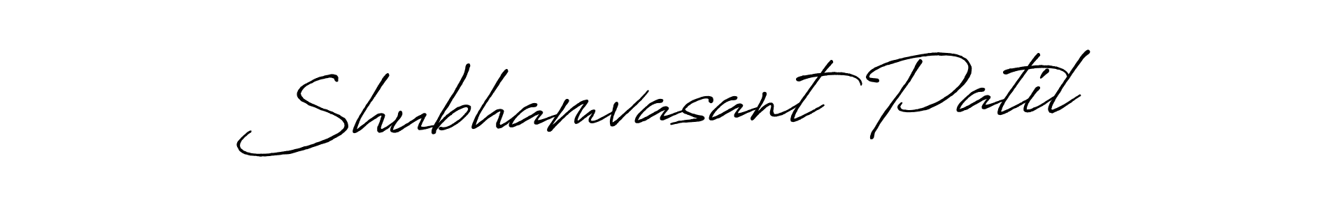 Make a beautiful signature design for name Shubhamvasant Patil. With this signature (Antro_Vectra_Bolder) style, you can create a handwritten signature for free. Shubhamvasant Patil signature style 7 images and pictures png