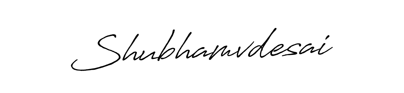 Use a signature maker to create a handwritten signature online. With this signature software, you can design (Antro_Vectra_Bolder) your own signature for name Shubhamvdesai. Shubhamvdesai signature style 7 images and pictures png