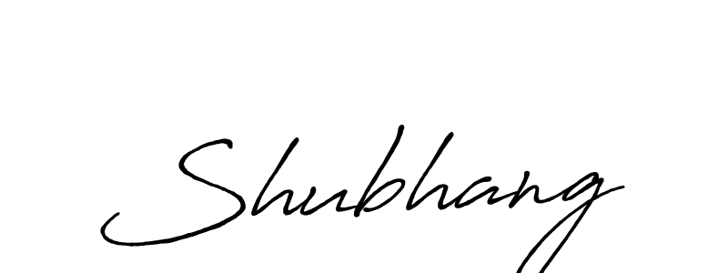 How to make Shubhang signature? Antro_Vectra_Bolder is a professional autograph style. Create handwritten signature for Shubhang name. Shubhang signature style 7 images and pictures png