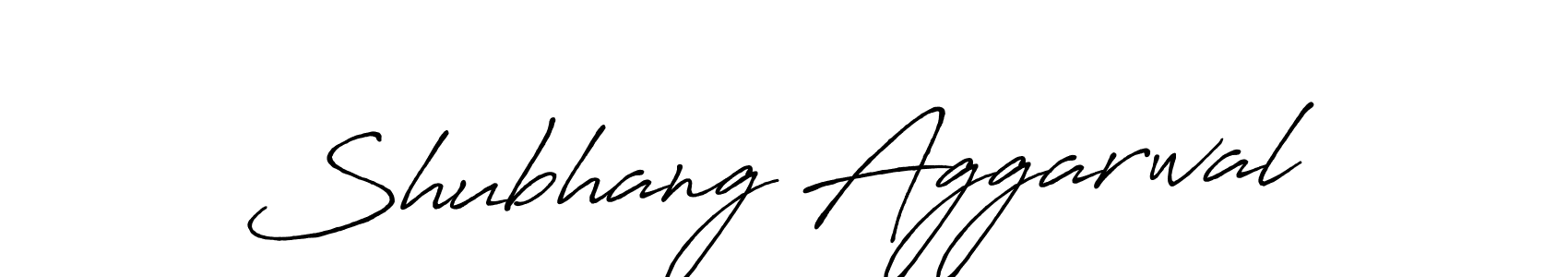 Make a beautiful signature design for name Shubhang Aggarwal. With this signature (Antro_Vectra_Bolder) style, you can create a handwritten signature for free. Shubhang Aggarwal signature style 7 images and pictures png