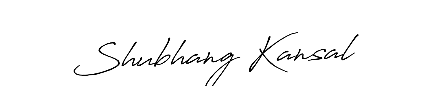You should practise on your own different ways (Antro_Vectra_Bolder) to write your name (Shubhang Kansal) in signature. don't let someone else do it for you. Shubhang Kansal signature style 7 images and pictures png