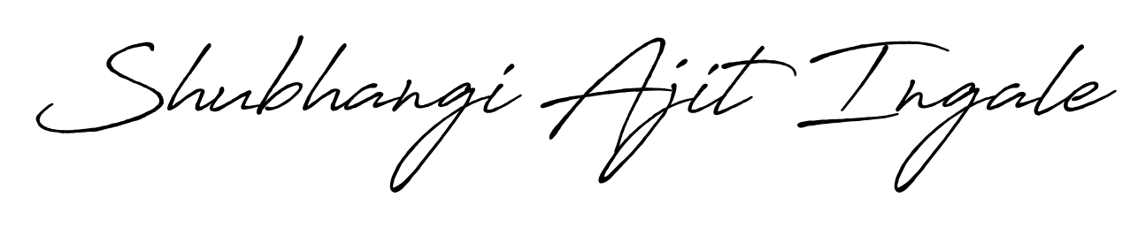 A dynamic signature style for Shubhangi Ajit Ingale using Antro_Vectra_Bolder script. Designed to look authentic, handwritten, and professional. Shubhangi Ajit Ingale signature style 7 images and pictures png