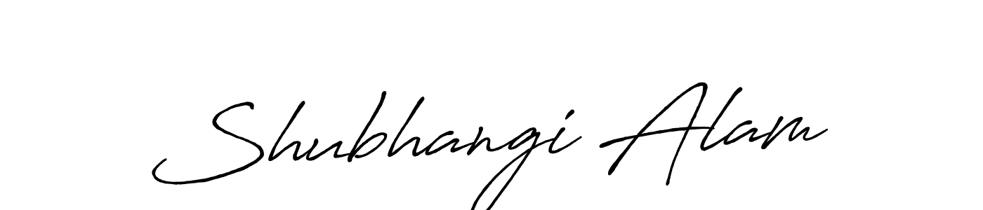 Make a beautiful signature design for name Shubhangi Alam. With this signature (Antro_Vectra_Bolder) style, you can create a handwritten signature for free. Shubhangi Alam signature style 7 images and pictures png