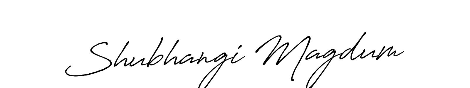 How to make Shubhangi Magdum signature? Antro_Vectra_Bolder is a professional autograph style. Create handwritten signature for Shubhangi Magdum name. Shubhangi Magdum signature style 7 images and pictures png