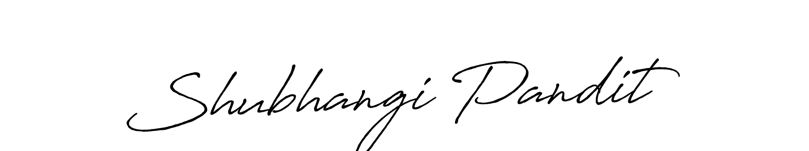 How to make Shubhangi Pandit signature? Antro_Vectra_Bolder is a professional autograph style. Create handwritten signature for Shubhangi Pandit name. Shubhangi Pandit signature style 7 images and pictures png