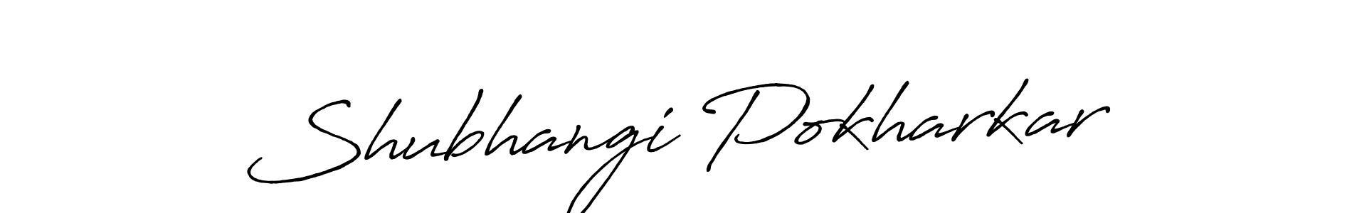 Antro_Vectra_Bolder is a professional signature style that is perfect for those who want to add a touch of class to their signature. It is also a great choice for those who want to make their signature more unique. Get Shubhangi Pokharkar name to fancy signature for free. Shubhangi Pokharkar signature style 7 images and pictures png