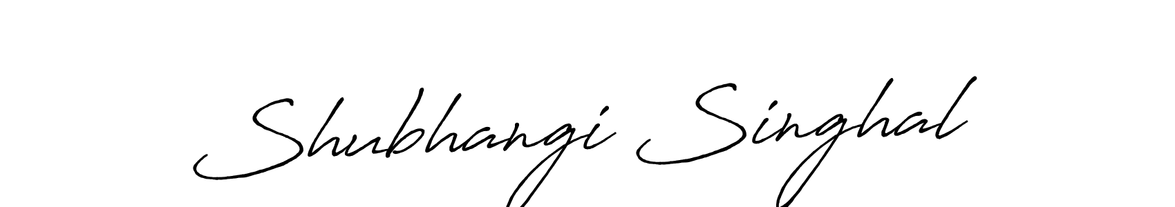 The best way (Antro_Vectra_Bolder) to make a short signature is to pick only two or three words in your name. The name Shubhangi Singhal include a total of six letters. For converting this name. Shubhangi Singhal signature style 7 images and pictures png