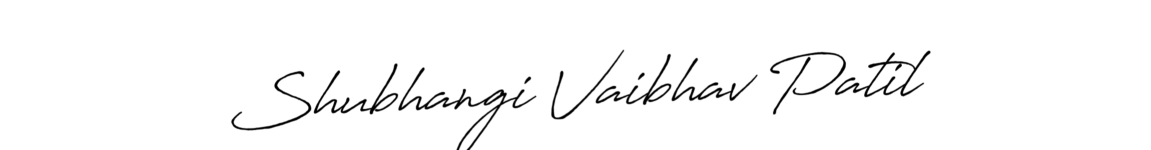 Create a beautiful signature design for name Shubhangi Vaibhav Patil. With this signature (Antro_Vectra_Bolder) fonts, you can make a handwritten signature for free. Shubhangi Vaibhav Patil signature style 7 images and pictures png