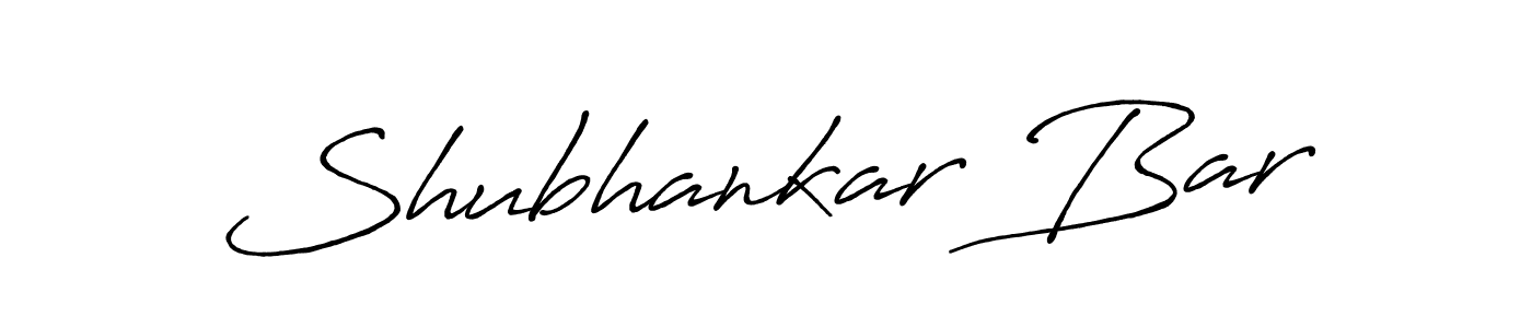 How to make Shubhankar Bar name signature. Use Antro_Vectra_Bolder style for creating short signs online. This is the latest handwritten sign. Shubhankar Bar signature style 7 images and pictures png