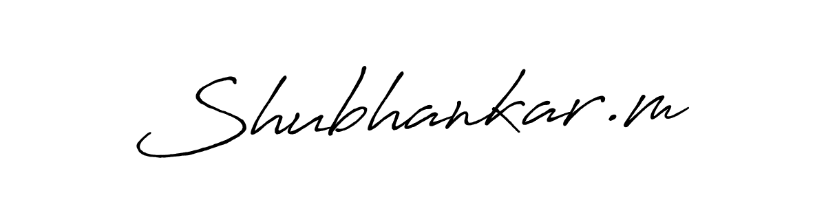 if you are searching for the best signature style for your name Shubhankar.m. so please give up your signature search. here we have designed multiple signature styles  using Antro_Vectra_Bolder. Shubhankar.m signature style 7 images and pictures png