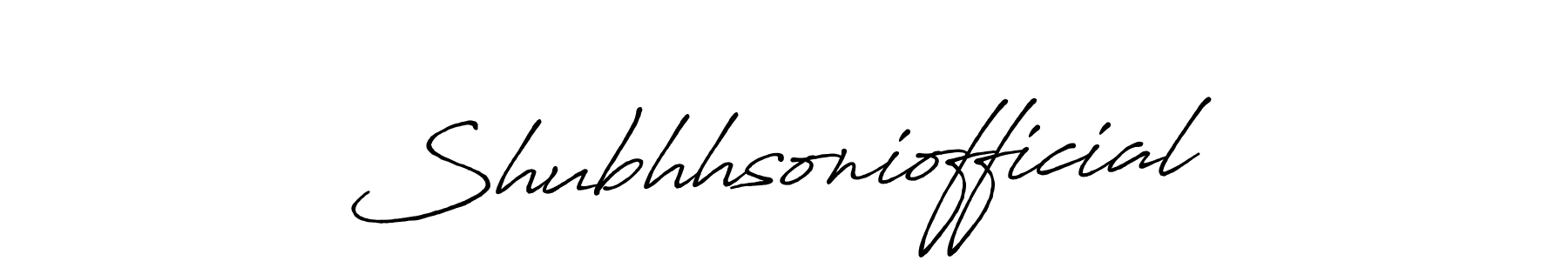 Design your own signature with our free online signature maker. With this signature software, you can create a handwritten (Antro_Vectra_Bolder) signature for name Shubhhsoniofficial. Shubhhsoniofficial signature style 7 images and pictures png