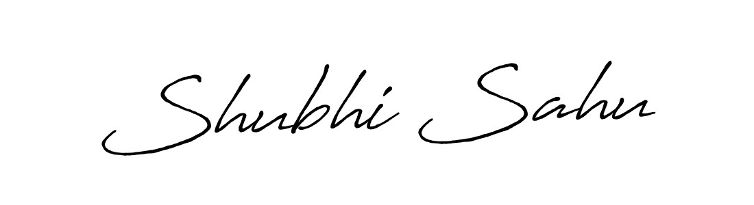How to make Shubhi Sahu name signature. Use Antro_Vectra_Bolder style for creating short signs online. This is the latest handwritten sign. Shubhi Sahu signature style 7 images and pictures png