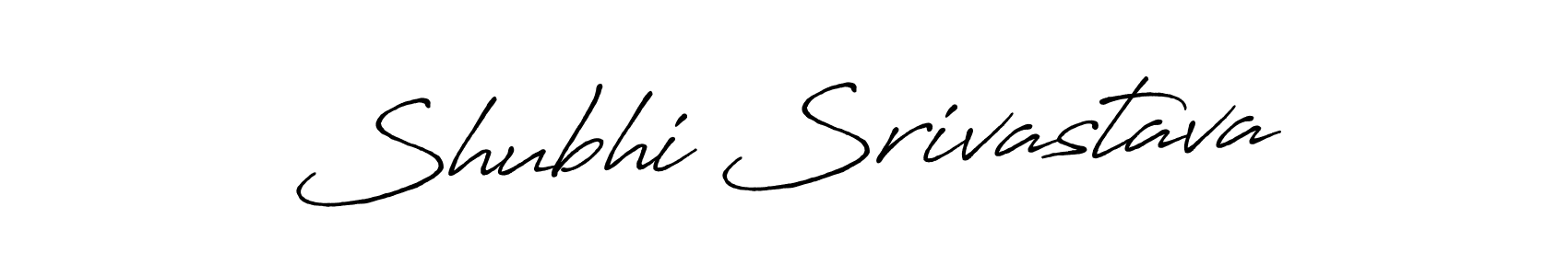 Create a beautiful signature design for name Shubhi Srivastava. With this signature (Antro_Vectra_Bolder) fonts, you can make a handwritten signature for free. Shubhi Srivastava signature style 7 images and pictures png