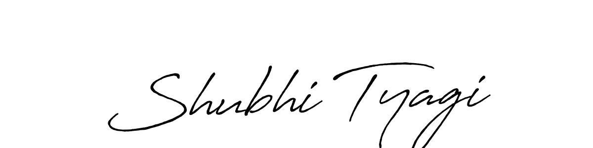 Create a beautiful signature design for name Shubhi Tyagi. With this signature (Antro_Vectra_Bolder) fonts, you can make a handwritten signature for free. Shubhi Tyagi signature style 7 images and pictures png