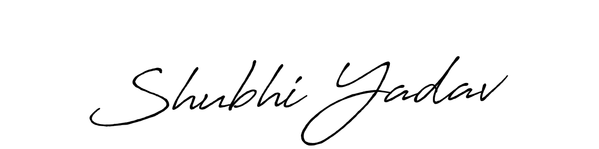 The best way (Antro_Vectra_Bolder) to make a short signature is to pick only two or three words in your name. The name Shubhi Yadav include a total of six letters. For converting this name. Shubhi Yadav signature style 7 images and pictures png