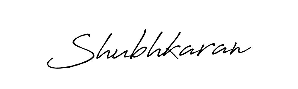 Make a beautiful signature design for name Shubhkaran. With this signature (Antro_Vectra_Bolder) style, you can create a handwritten signature for free. Shubhkaran signature style 7 images and pictures png