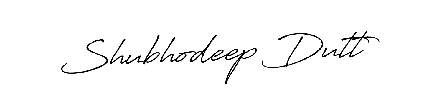 Create a beautiful signature design for name Shubhodeep Dutt. With this signature (Antro_Vectra_Bolder) fonts, you can make a handwritten signature for free. Shubhodeep Dutt signature style 7 images and pictures png
