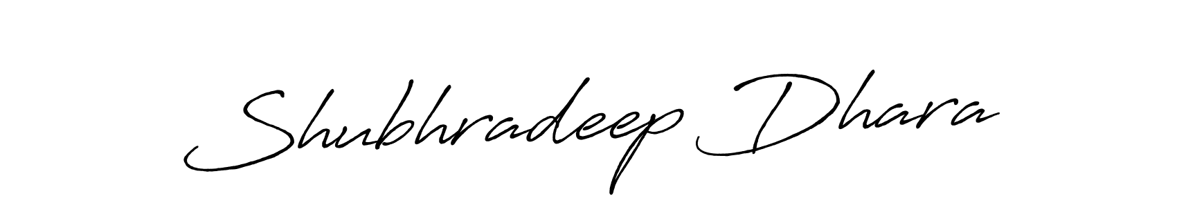 How to make Shubhradeep Dhara name signature. Use Antro_Vectra_Bolder style for creating short signs online. This is the latest handwritten sign. Shubhradeep Dhara signature style 7 images and pictures png