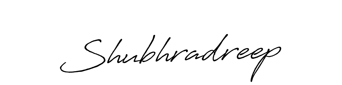 How to make Shubhradreep name signature. Use Antro_Vectra_Bolder style for creating short signs online. This is the latest handwritten sign. Shubhradreep signature style 7 images and pictures png