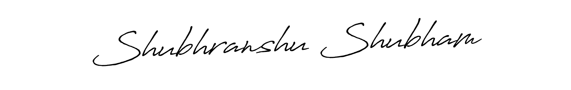 Similarly Antro_Vectra_Bolder is the best handwritten signature design. Signature creator online .You can use it as an online autograph creator for name Shubhranshu Shubham. Shubhranshu Shubham signature style 7 images and pictures png