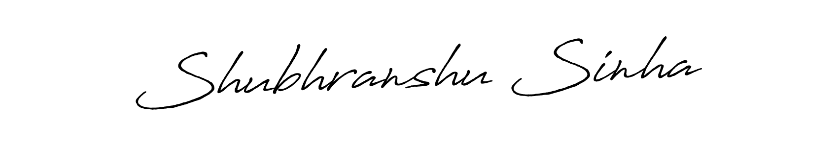 How to make Shubhranshu Sinha name signature. Use Antro_Vectra_Bolder style for creating short signs online. This is the latest handwritten sign. Shubhranshu Sinha signature style 7 images and pictures png