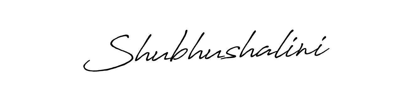 How to make Shubhushalini signature? Antro_Vectra_Bolder is a professional autograph style. Create handwritten signature for Shubhushalini name. Shubhushalini signature style 7 images and pictures png