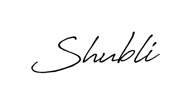 How to make Shubli name signature. Use Antro_Vectra_Bolder style for creating short signs online. This is the latest handwritten sign. Shubli signature style 7 images and pictures png