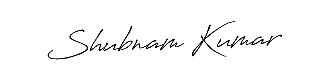 Shubnam Kumar stylish signature style. Best Handwritten Sign (Antro_Vectra_Bolder) for my name. Handwritten Signature Collection Ideas for my name Shubnam Kumar. Shubnam Kumar signature style 7 images and pictures png