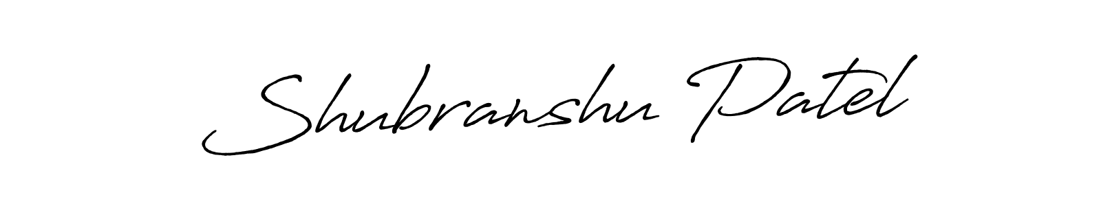 Also we have Shubranshu Patel name is the best signature style. Create professional handwritten signature collection using Antro_Vectra_Bolder autograph style. Shubranshu Patel signature style 7 images and pictures png