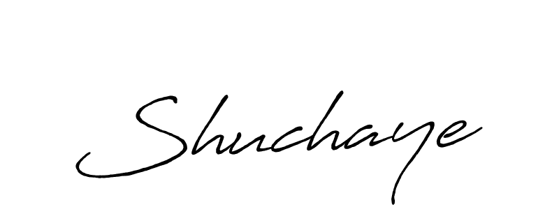 Make a beautiful signature design for name Shuchaye. With this signature (Antro_Vectra_Bolder) style, you can create a handwritten signature for free. Shuchaye signature style 7 images and pictures png