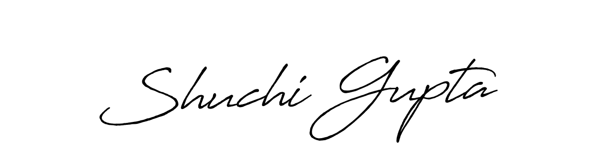 Create a beautiful signature design for name Shuchi Gupta. With this signature (Antro_Vectra_Bolder) fonts, you can make a handwritten signature for free. Shuchi Gupta signature style 7 images and pictures png