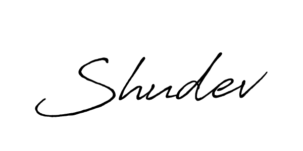 Shudev stylish signature style. Best Handwritten Sign (Antro_Vectra_Bolder) for my name. Handwritten Signature Collection Ideas for my name Shudev. Shudev signature style 7 images and pictures png