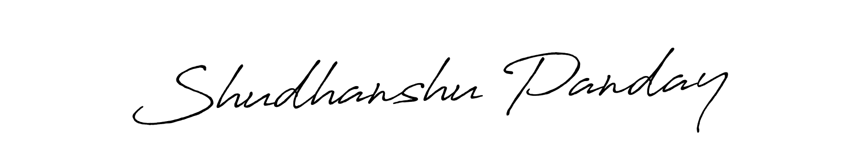 Create a beautiful signature design for name Shudhanshu Panday. With this signature (Antro_Vectra_Bolder) fonts, you can make a handwritten signature for free. Shudhanshu Panday signature style 7 images and pictures png