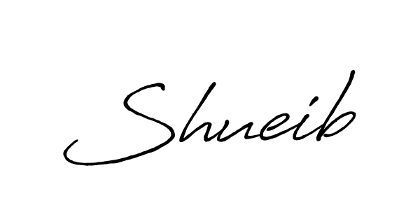 Make a beautiful signature design for name Shueib. With this signature (Antro_Vectra_Bolder) style, you can create a handwritten signature for free. Shueib signature style 7 images and pictures png