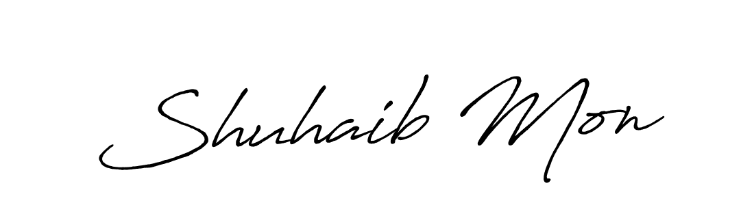 Shuhaib Mon stylish signature style. Best Handwritten Sign (Antro_Vectra_Bolder) for my name. Handwritten Signature Collection Ideas for my name Shuhaib Mon. Shuhaib Mon signature style 7 images and pictures png