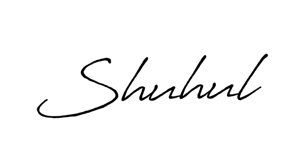 Design your own signature with our free online signature maker. With this signature software, you can create a handwritten (Antro_Vectra_Bolder) signature for name Shuhul. Shuhul signature style 7 images and pictures png