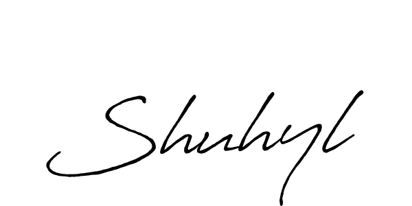 if you are searching for the best signature style for your name Shuhyl. so please give up your signature search. here we have designed multiple signature styles  using Antro_Vectra_Bolder. Shuhyl signature style 7 images and pictures png