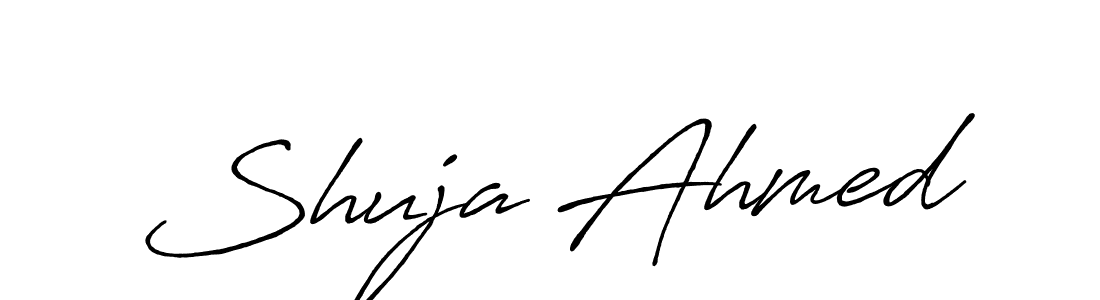You should practise on your own different ways (Antro_Vectra_Bolder) to write your name (Shuja Ahmed) in signature. don't let someone else do it for you. Shuja Ahmed signature style 7 images and pictures png