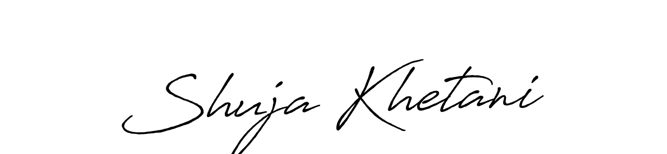 Design your own signature with our free online signature maker. With this signature software, you can create a handwritten (Antro_Vectra_Bolder) signature for name Shuja Khetani. Shuja Khetani signature style 7 images and pictures png