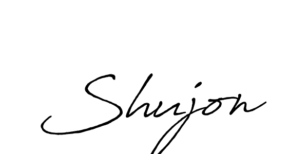 Make a beautiful signature design for name Shujon. With this signature (Antro_Vectra_Bolder) style, you can create a handwritten signature for free. Shujon signature style 7 images and pictures png