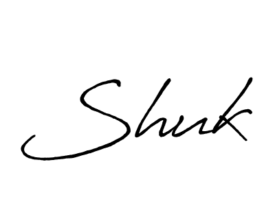 Create a beautiful signature design for name Shuk. With this signature (Antro_Vectra_Bolder) fonts, you can make a handwritten signature for free. Shuk signature style 7 images and pictures png