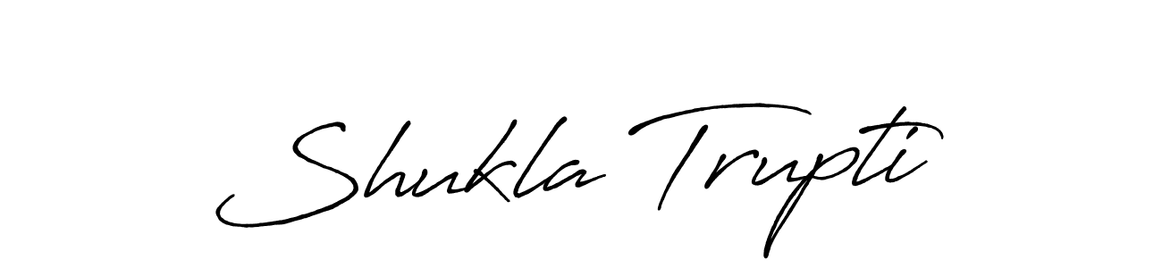 if you are searching for the best signature style for your name Shukla Trupti. so please give up your signature search. here we have designed multiple signature styles  using Antro_Vectra_Bolder. Shukla Trupti signature style 7 images and pictures png